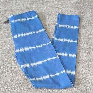 NWT Crewcuts Sky Blue and White Kids Leggings